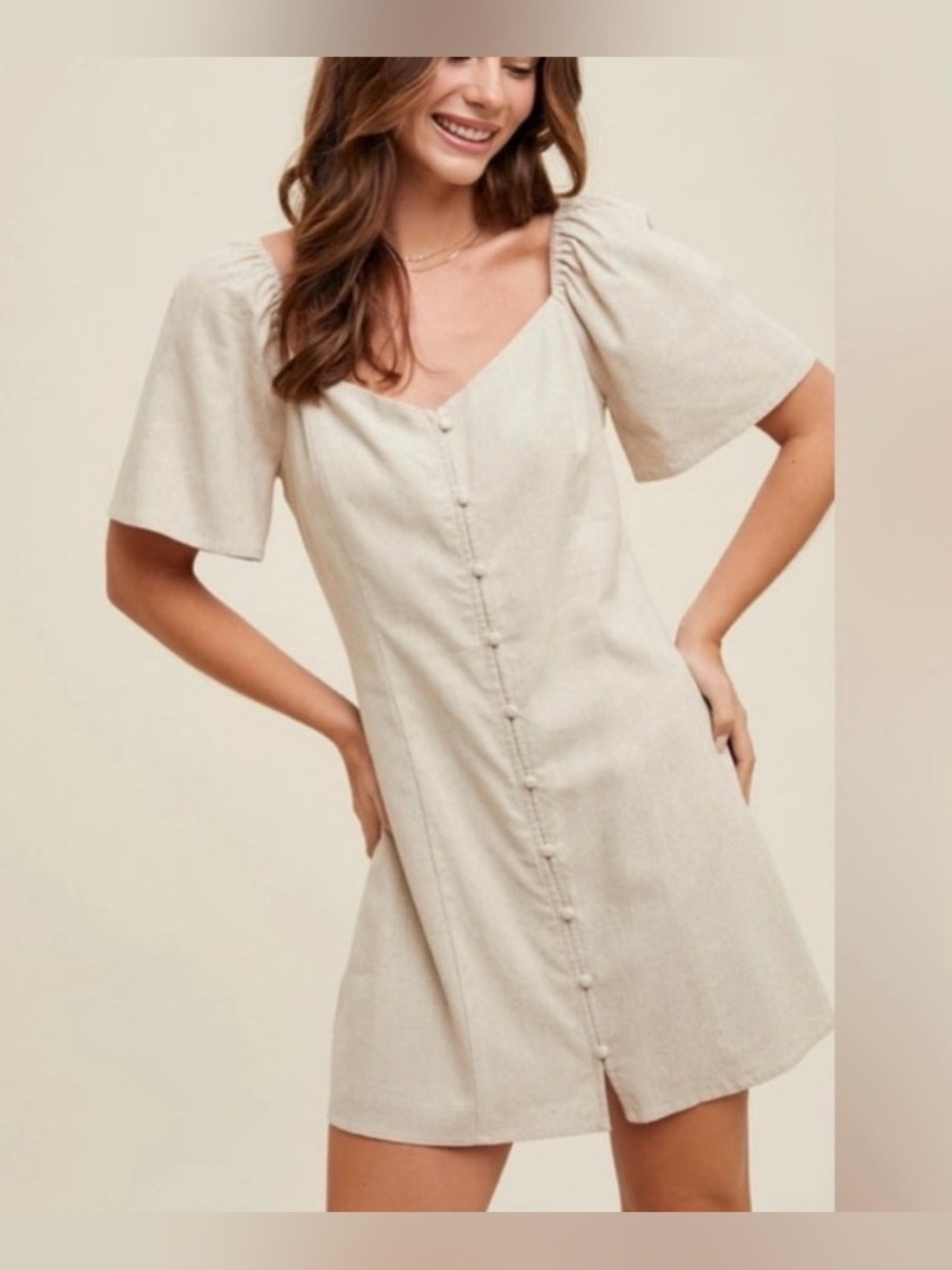Abercrombie & Fitch linen blend mini dress, LP